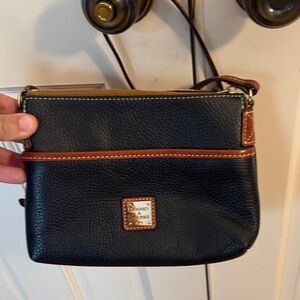 Dooney & Bourke Black and Tan Leather Bag